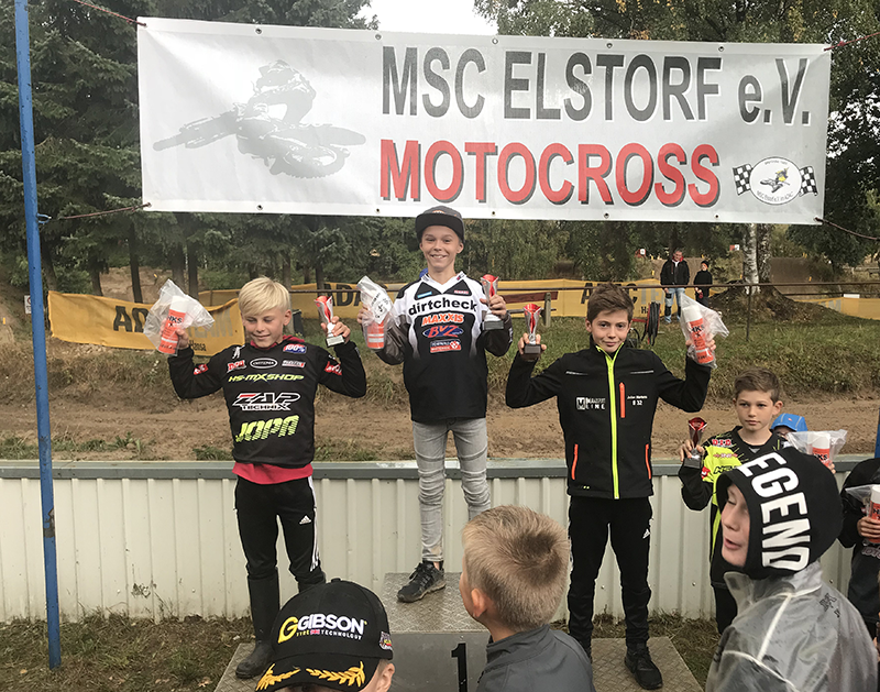 Die Top 3 des Tages in der 65ccm-Kategorie.