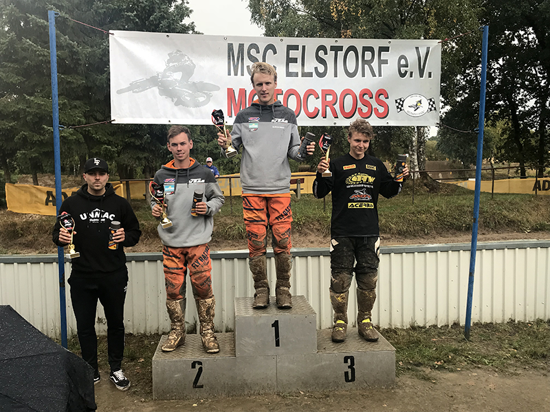 Siegerehrung der MX1-Klasse.