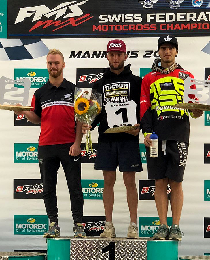 Alessandro Contessi auf Platz 3 des MX2-Tagespodiums.