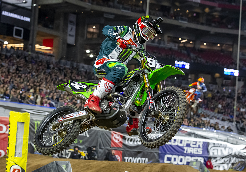 Adam Cianciarulo fuhr nach einem Holeshot zum Sieg in der 250SX
