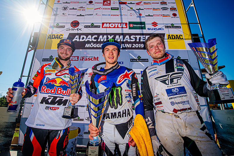 Masters-Tagespodium: Jeffrey Herlings, Jeremy Seewer und Tanel Leok (v.l.)