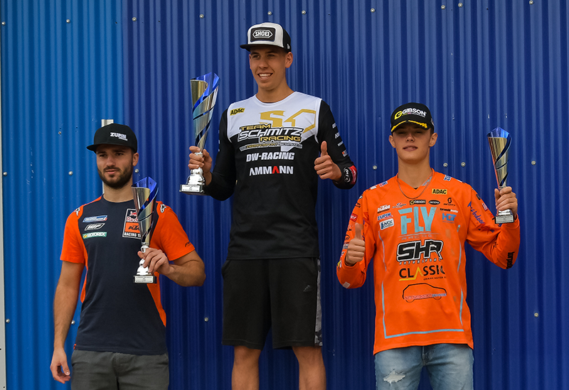 Das Tagespodium der Klasse DM 250: Gianluca Ecca, Pit Rickert und Nico Koch (v.l.)