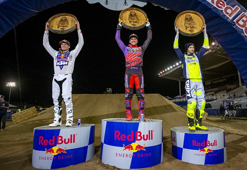 Das Siegerpodium der Viertelliterklasse: Brandon Hartranft, Ken Roczen und Josh Hansen (v.l.)